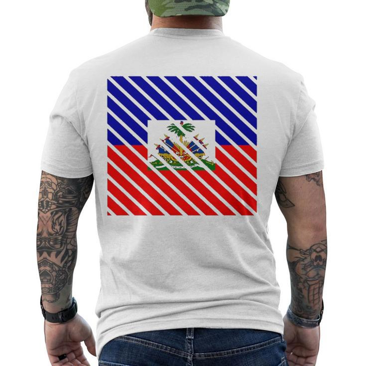 Haitian Flag Pride Haiti Vacation Men's Back Print T-shirt