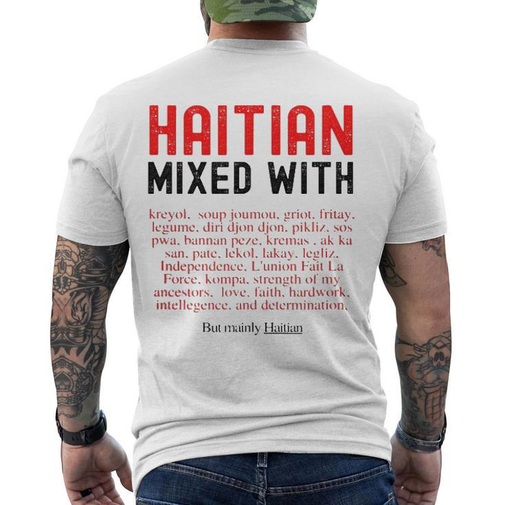 Haitian Mixed With Kreyol Griot But Mainly Haitian Men's Back Print T-shirt