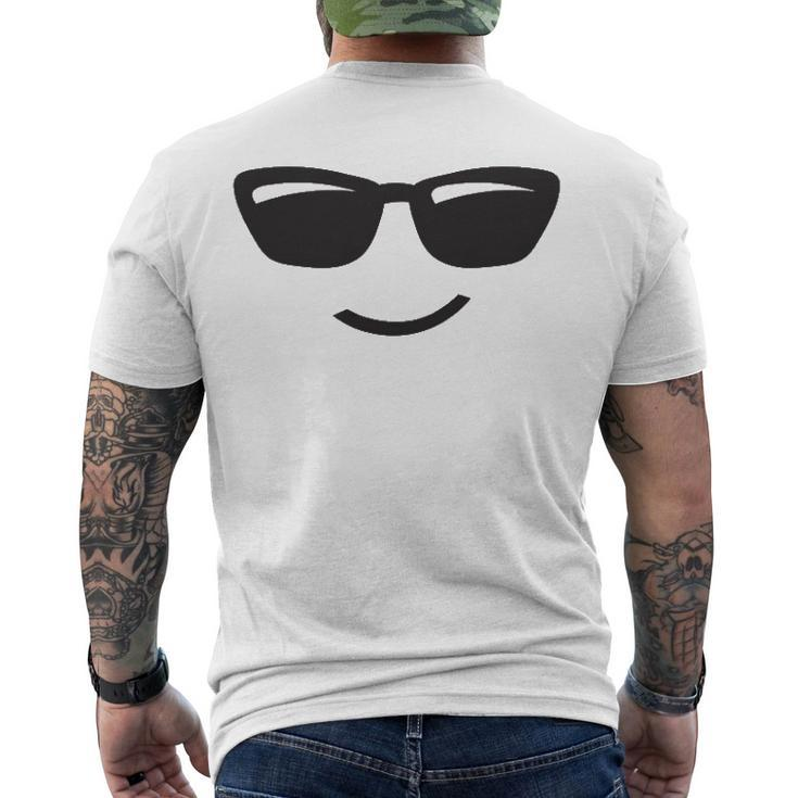 Halloween Costume Sunglasses Emoticon Face Group Tee Men's Back Print T-shirt