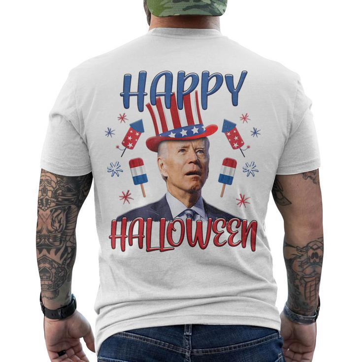 Halloween Happy 4Th Of July Anti Joe Biden Men Women Men's T-shirt Back Print