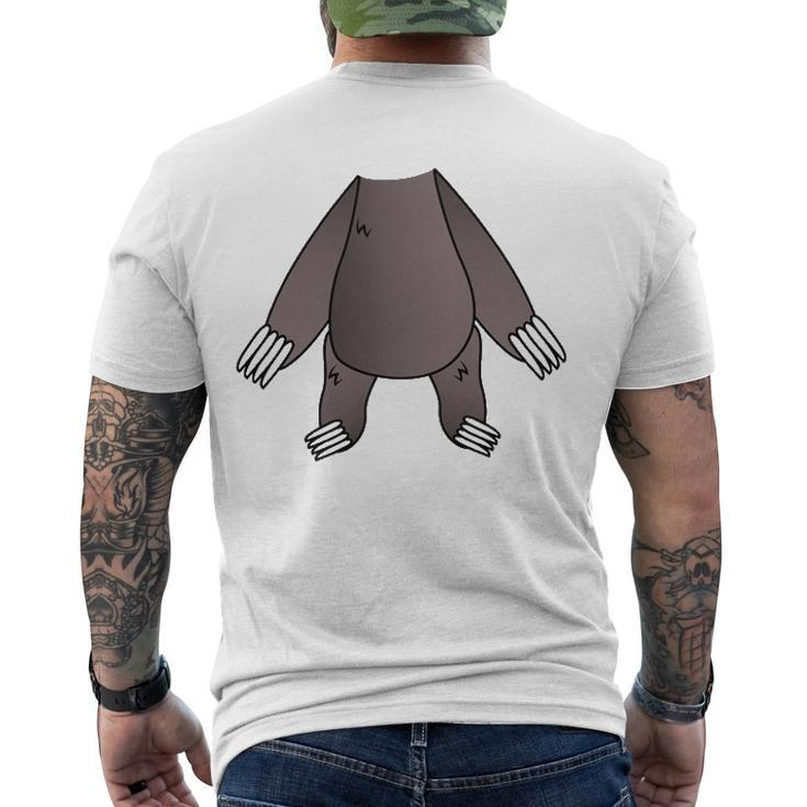 Halloween Sloth Head Cute Lazy Animal Fans Men's Back Print T-shirt
