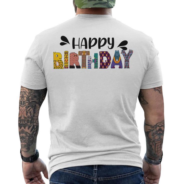 Happy Birthday V2 Men's Crewneck Short Sleeve Back Print T-shirt