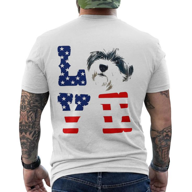 Havanese Love Dog American Flag 4Th Of July Usa Men's Back Print T-shirt