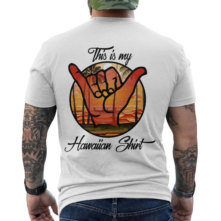 This Is My Hawaiian Tropical Hawaii Costume Men's Back Print T-shirt