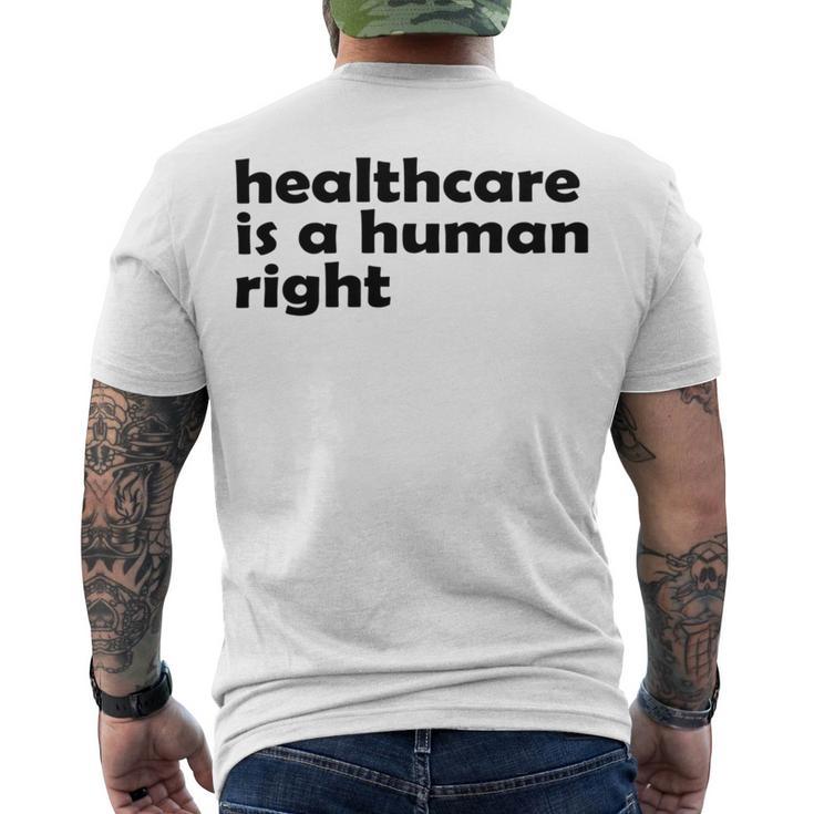 Healthcare Is A Human Right Men's Crewneck Short Sleeve Back Print T-shirt