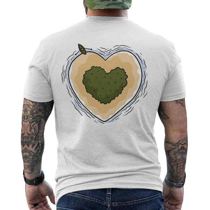 Heart Island Travel Boating Lover Men's Back Print T-shirt