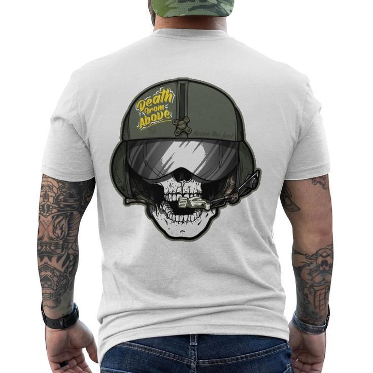 Helicopter Reaper Pilot Military Aviation Crewmember Men's Back Print T-shirt