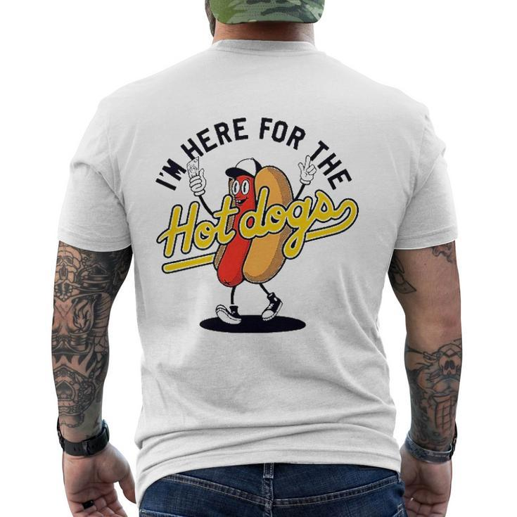 Im Here For The Hot Dogs Men's Back Print T-shirt