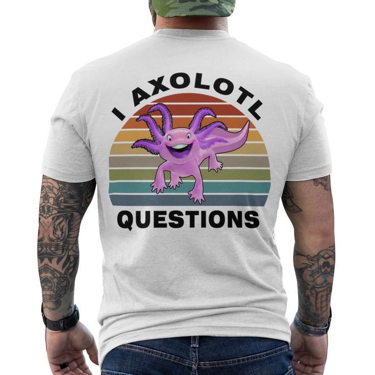 I Axlotl Questions Cute Axlotl V3 Men's Crewneck Short Sleeve Back Print T-shirt