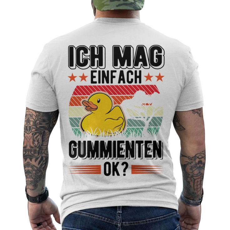 Ich Mag Einfach Gummienten Badeente Men's Crewneck Short Sleeve Back Print T-shirt