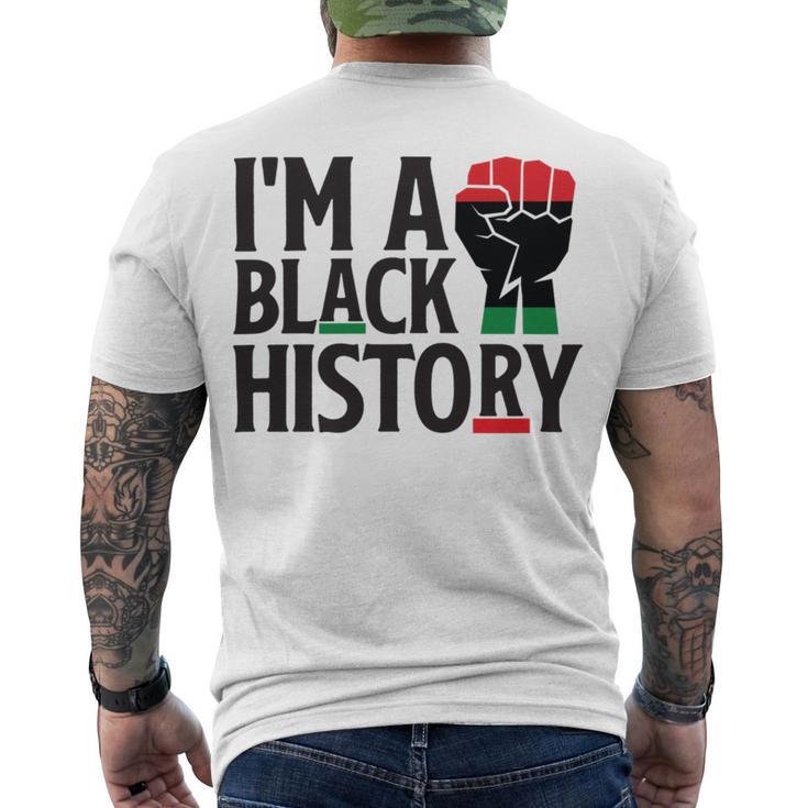 Im A Black History Juneteenth African American Men's Crewneck Short Sleeve Back Print T-shirt