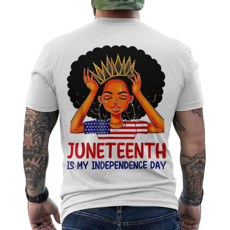Is My Independence Day 4Th July Black Afro Flag Juneteenth T-Shirt Men's T-shirt Back Print