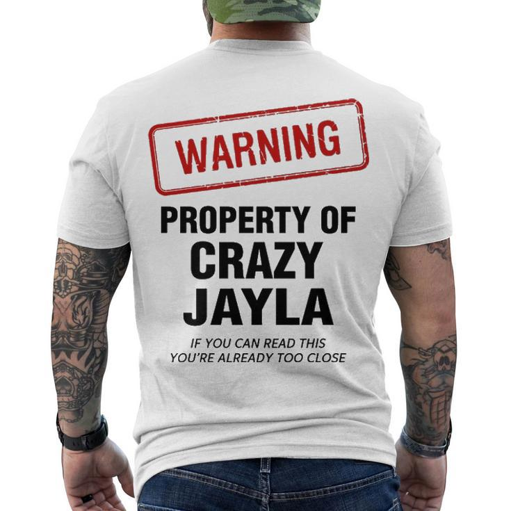 Jayla Name Warning Property Of Crazy Jayla Men's T-Shirt Back Print