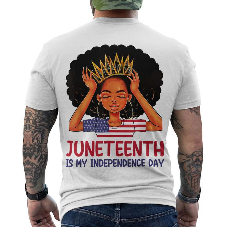 Juneteenth Is My Independence Day 4Th July Black Afro Flag T-Shirt Men's T-shirt Back Print