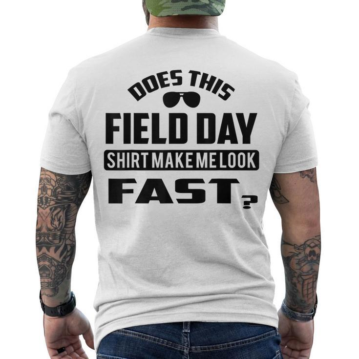 Kids Field Day For Teache Yellow Field Day Men's Back Print T-shirt
