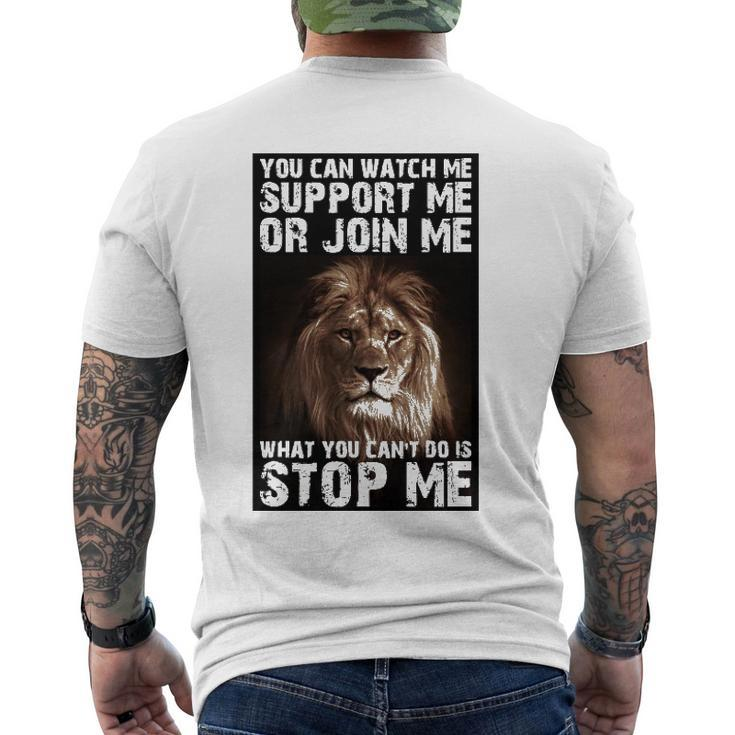 Lion Dont Stop Me Men's Back Print T-shirt