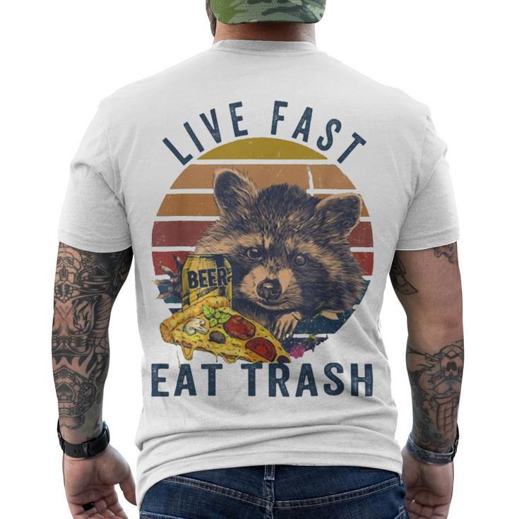 Live Fast Eat Trash 789 Shirt Men's Crewneck Short Sleeve Back Print T-shirt