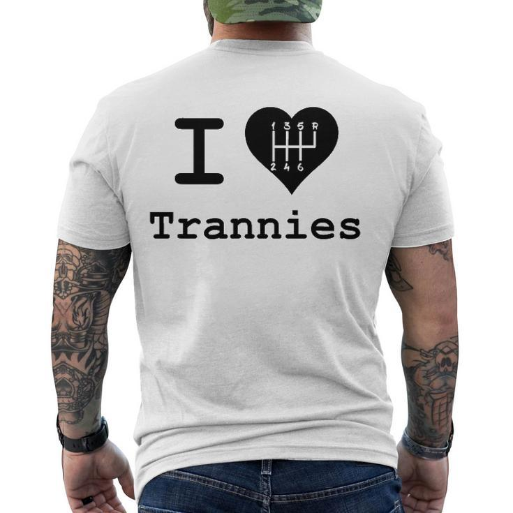 I Love Trannies Heart Car Lovers Men's Back Print T-shirt