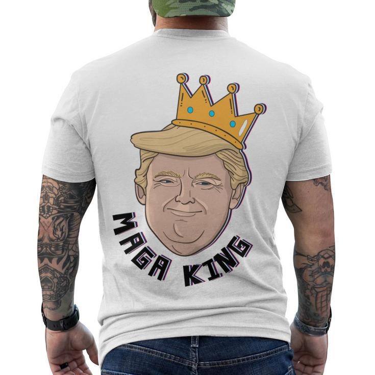 Maga King Donald Trump Meme Men's Crewneck Short Sleeve Back Print T-shirt
