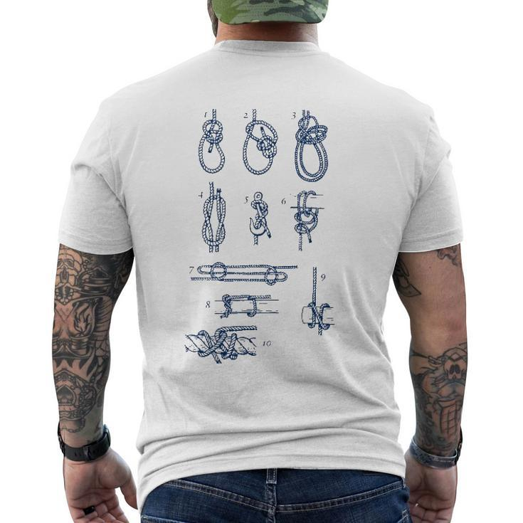 Nautical Knots Sailing Camping Knot Survival Men's Back Print T-shirt