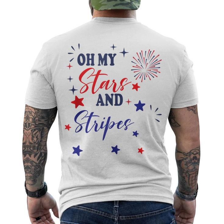 Oh My Stars And Stripes July 4Th Patriotic Fireworks Men's T-shirt Back Print