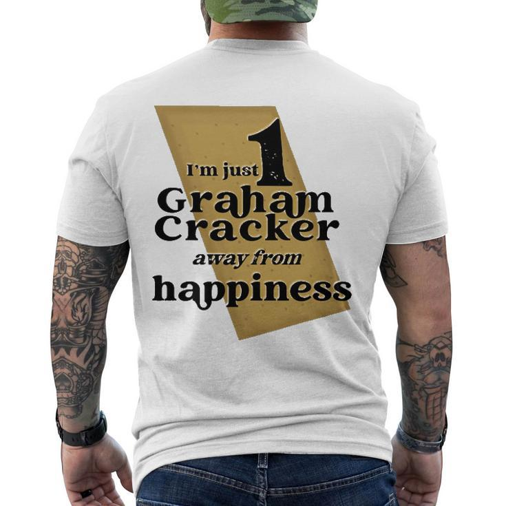 One Graham Cracker Happiness Graham Cracker Lover Men's Back Print T-shirt