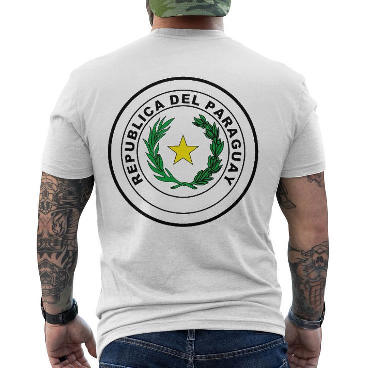 Paraguay Coat Of Arms Tee Flag Souvenir Men's Back Print T-shirt