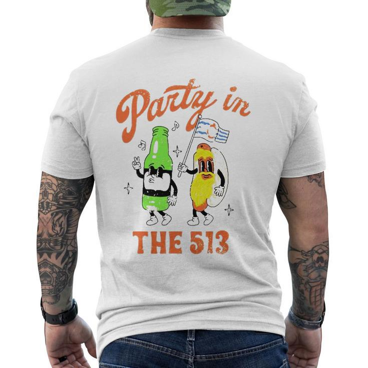 Party In The 513 Baseball Player Men's Back Print T-shirt