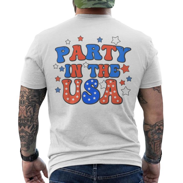 Party In The Usa 4Th Of July Independence Day Men's T-shirt Back Print