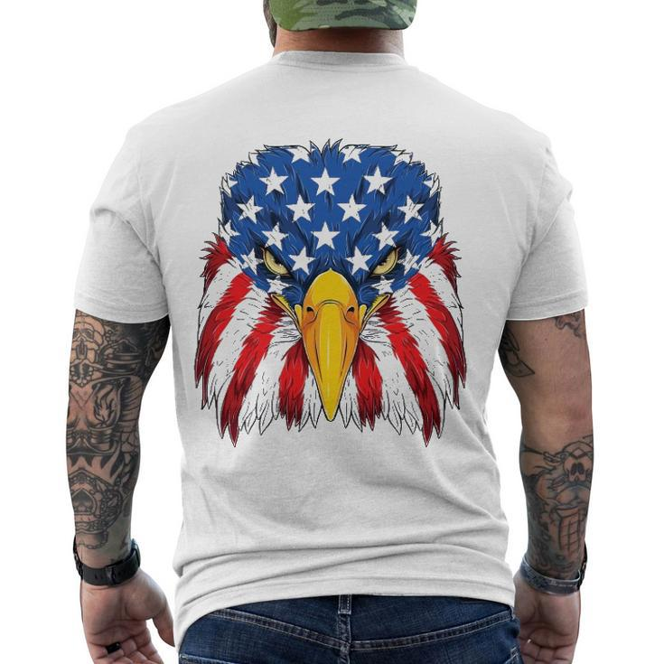 Patriotic Eagle 4Th Of July Usa American Flag Merica Men Kid Men's Back Print T-shirt