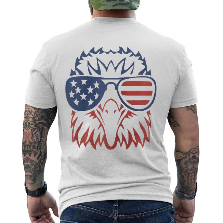 Patriotic Eagle 4Th Of July Usa American Flagraglan Baseball Men's Back Print T-shirt