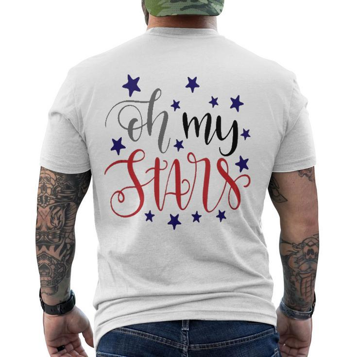 Patriotic Mom July 4Th America Usa Oh My Stars Women Men's Back Print T-shirt