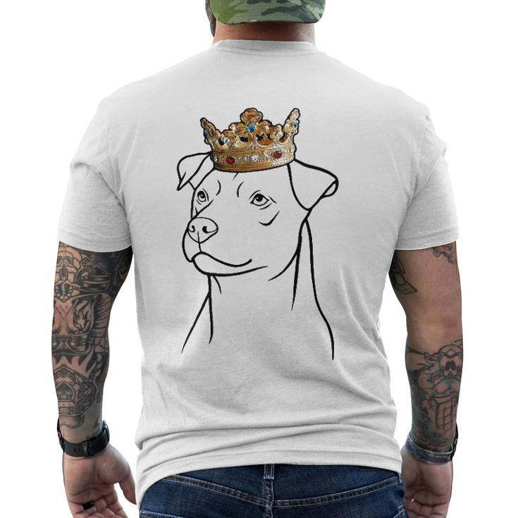 Patterdale Terrier Dog Wearing Crown Men's Back Print T-shirt