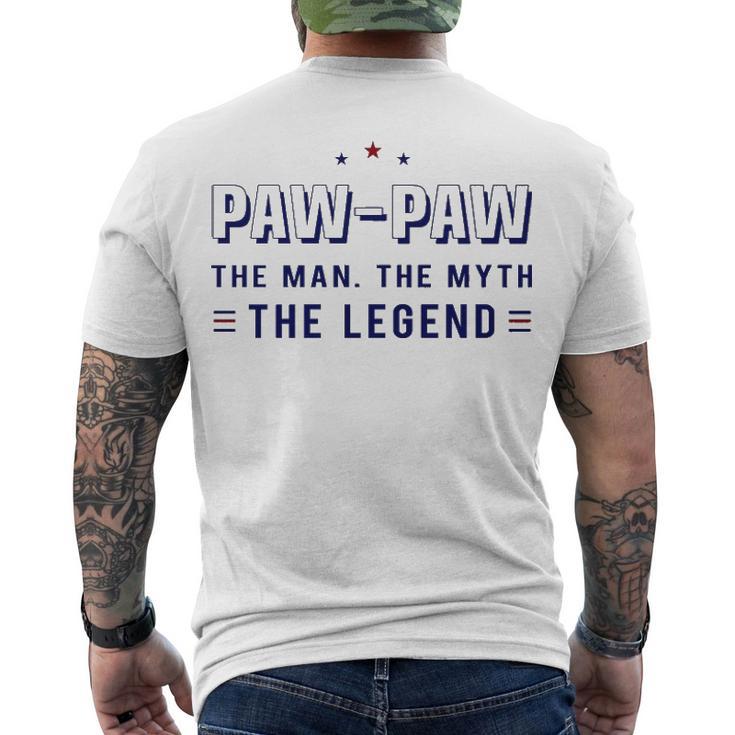 Paw Paw Grandpa Paw Paw The Man The Myth The Legend V4 Men's T-Shirt Back Print