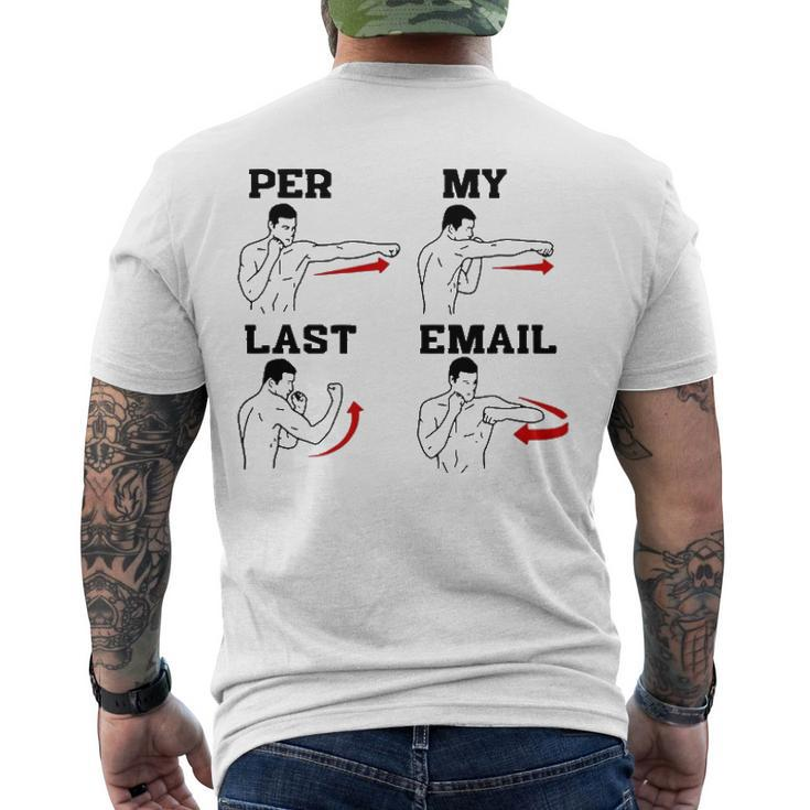 As Per My Last Email Coworker Humor Men Costumed Men's Back Print T-shirt