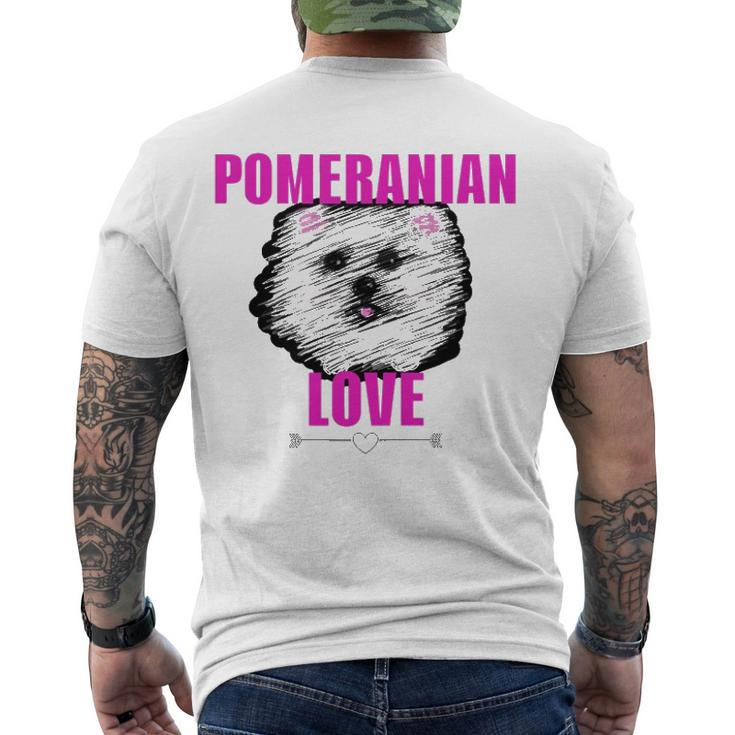 Pomeranian Dog Love Dog Owner Men's Back Print T-shirt