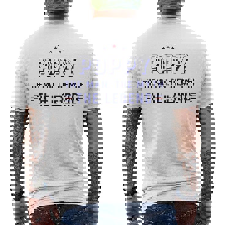Mens Poppy The Man The Myth The Legend T-Shirt For Grandpa Mens Poppy The Man The Myth The Legend T-Shirt For Grandpa
