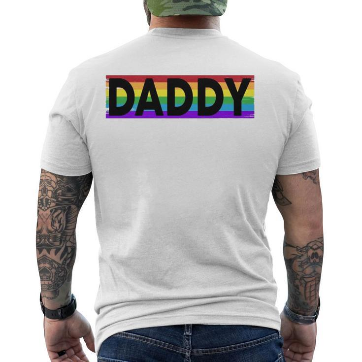 Pride Daddy Proud Gay Lesbian Lgbt Fathers Day Men's Back Print T-shirt