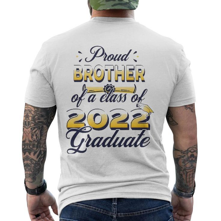 Proud Brother Of Class Of 2022 Senior Graduate Brother Men's Back Print T-shirt