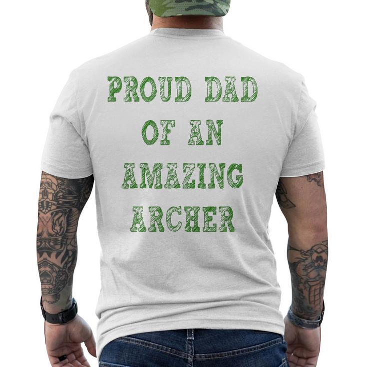 Proud Dad Of An Amazing Archer School Pride Men's Back Print T-shirt