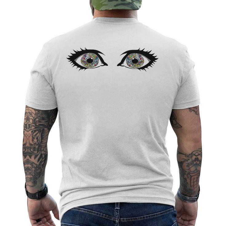 Psychedelic Eyeball Trippy Eyes Men's Back Print T-shirt