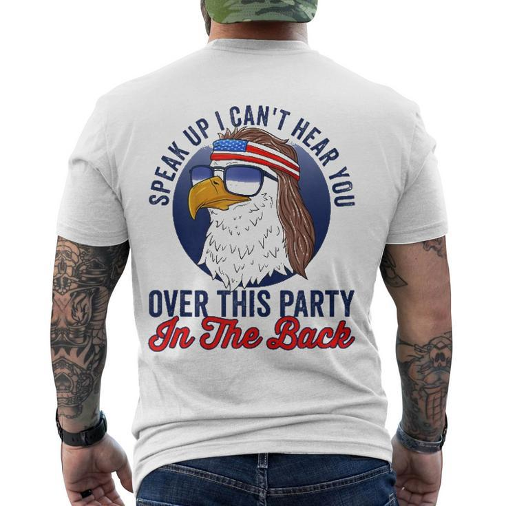 Redneck 4Th Of July American Flag Usa Eagle Mullet Men's Back Print T-shirt