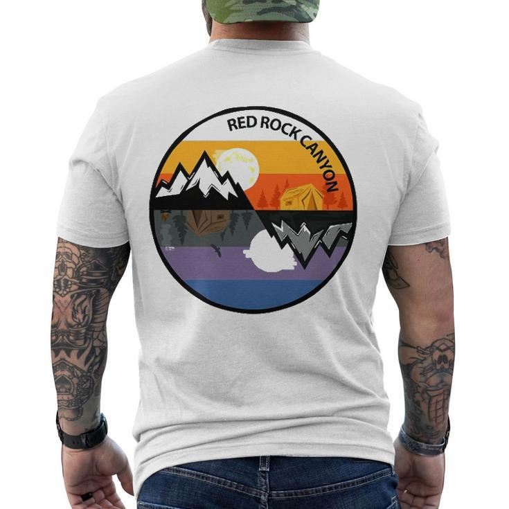 Retro Vintage Red Rock Canyon Souvenir Camping Men's Back Print T-shirt