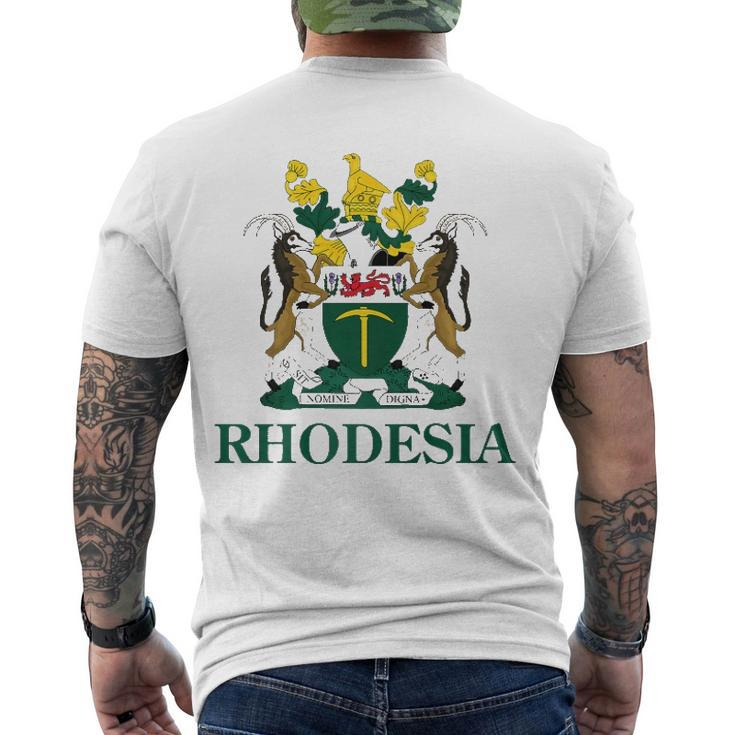 Rhodesia Coat Of Arms Zimbabwe South Africa Pride Men's Back Print T-shirt