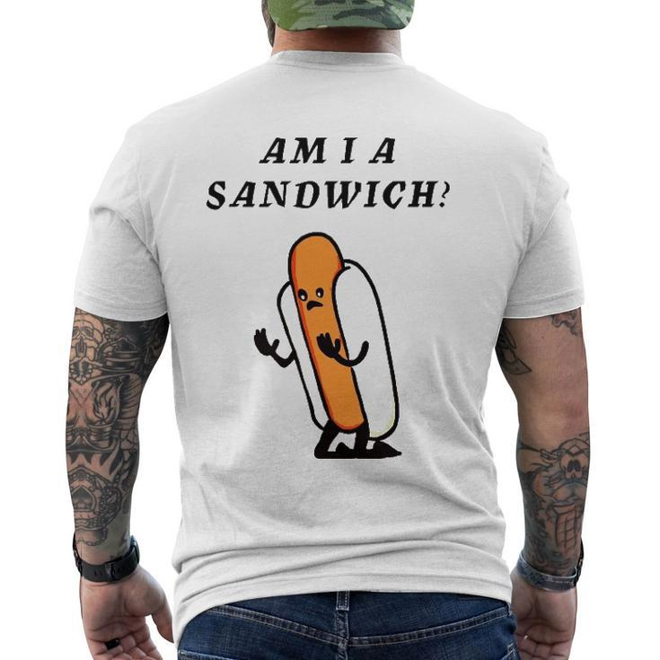 Am I A Sandwich Hot Dog Men's Back Print T-shirt