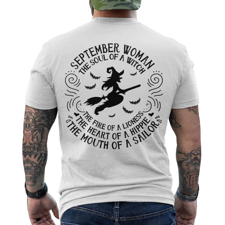 September Woman The Soul Of A Witch Men's T-Shirt Back Print