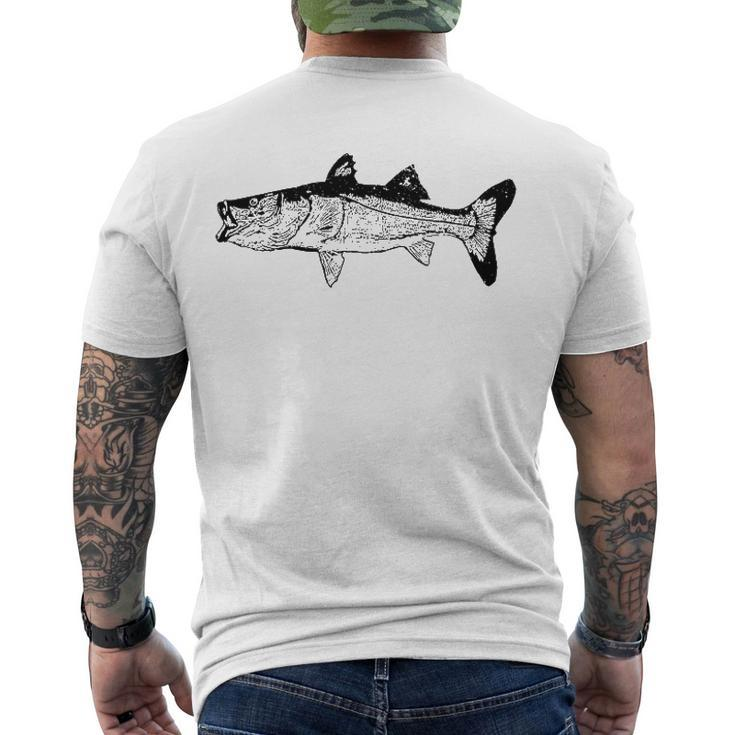 Snook Fish Portrait Cool Snook Fishing Mens Men's Back Print T-shirt