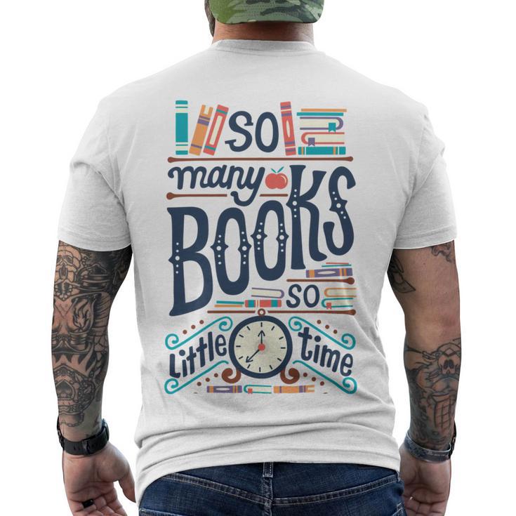 So Many Books So Little Time 230 Trending Shirt Men's Crewneck Short Sleeve Back Print T-shirt