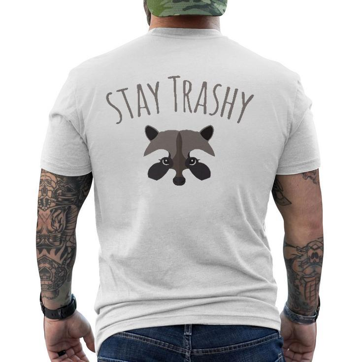 Stay Trashy Racoon Trash Panda Lover Men's Back Print T-shirt