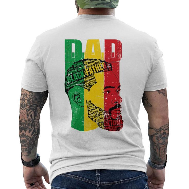 Strong Black Dad King African American Men's Back Print T-shirt